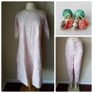 Babboo Garments Vintage Pink Pants Set & Earrings